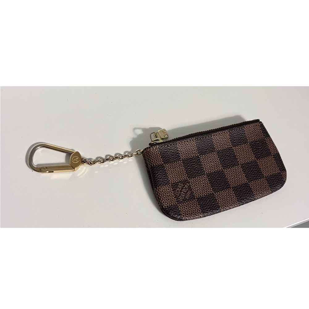Authentic Louis Vuitton Key Pouch Damier Ebene